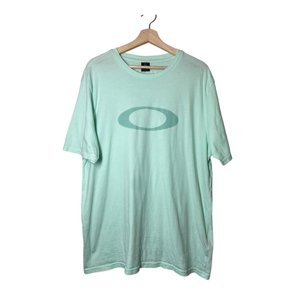 Oakley Mens T-Shirt Short Sleeve Mint Green XL